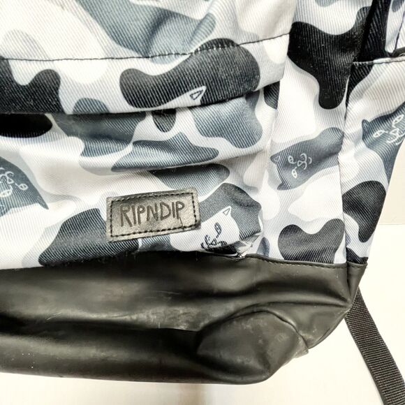 RIPNDIP Lord Nermal Blizzard Camo Backpack Used School Skateboard Streetwear SEE main image 7
